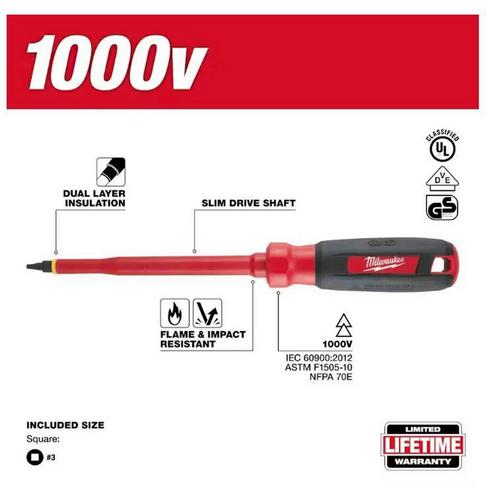 Milwaukee 9-in-1 Square Drive Ratcheting Multi-Bit Screwdriver - Primary Image