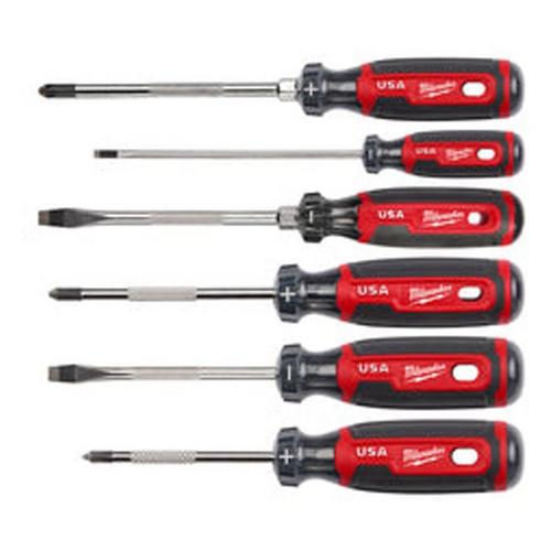 Milwaukee Cushion Grip Screwdrivers - 6 Piece Set