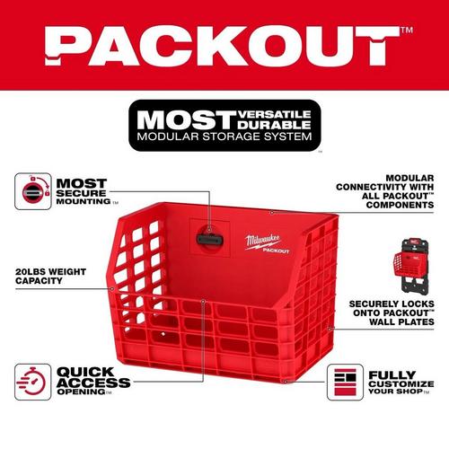 Milwaukee PACKOUT Compact Wall Basket - Primary Image