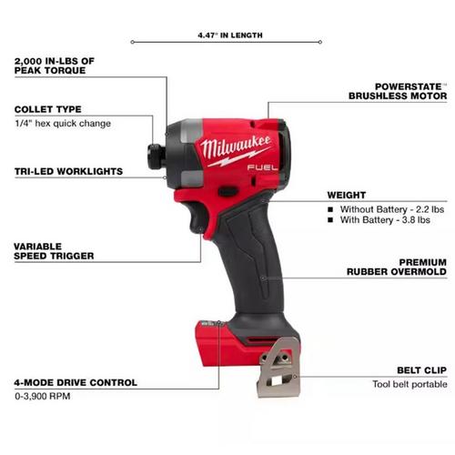 Milwaukee FUEL 18V Lithium-Ion 7-Tool Kit - Batteries and Charger Included - Primary Image