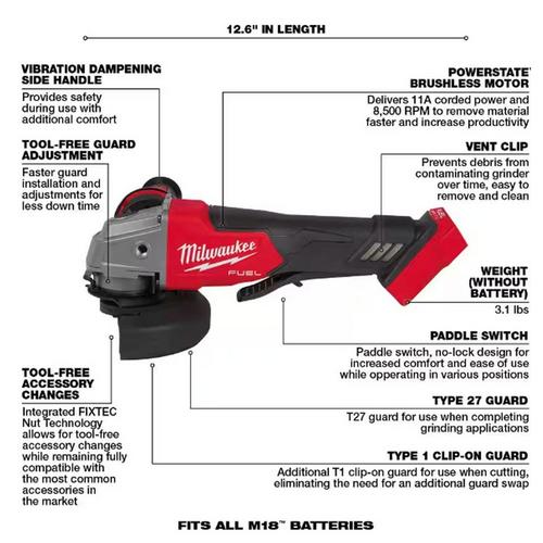 Milwaukee FUEL 18V Lithium-Ion 7-Tool Kit - Batteries and Charger Included - Primary Image