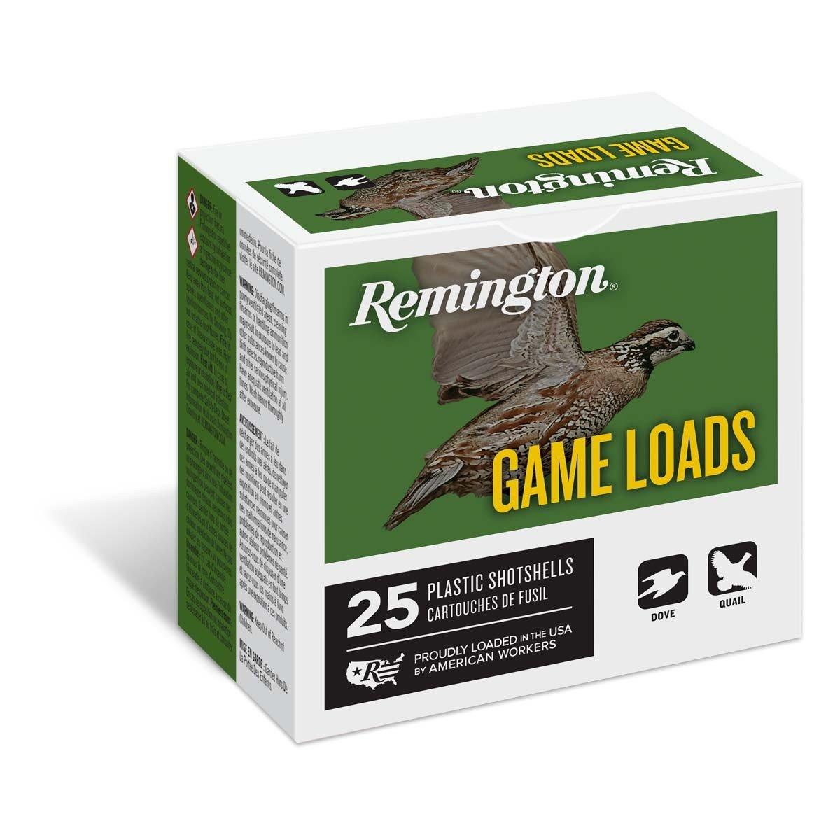 Remington Game Load 12 Gauge Shotshells 25 Round Box