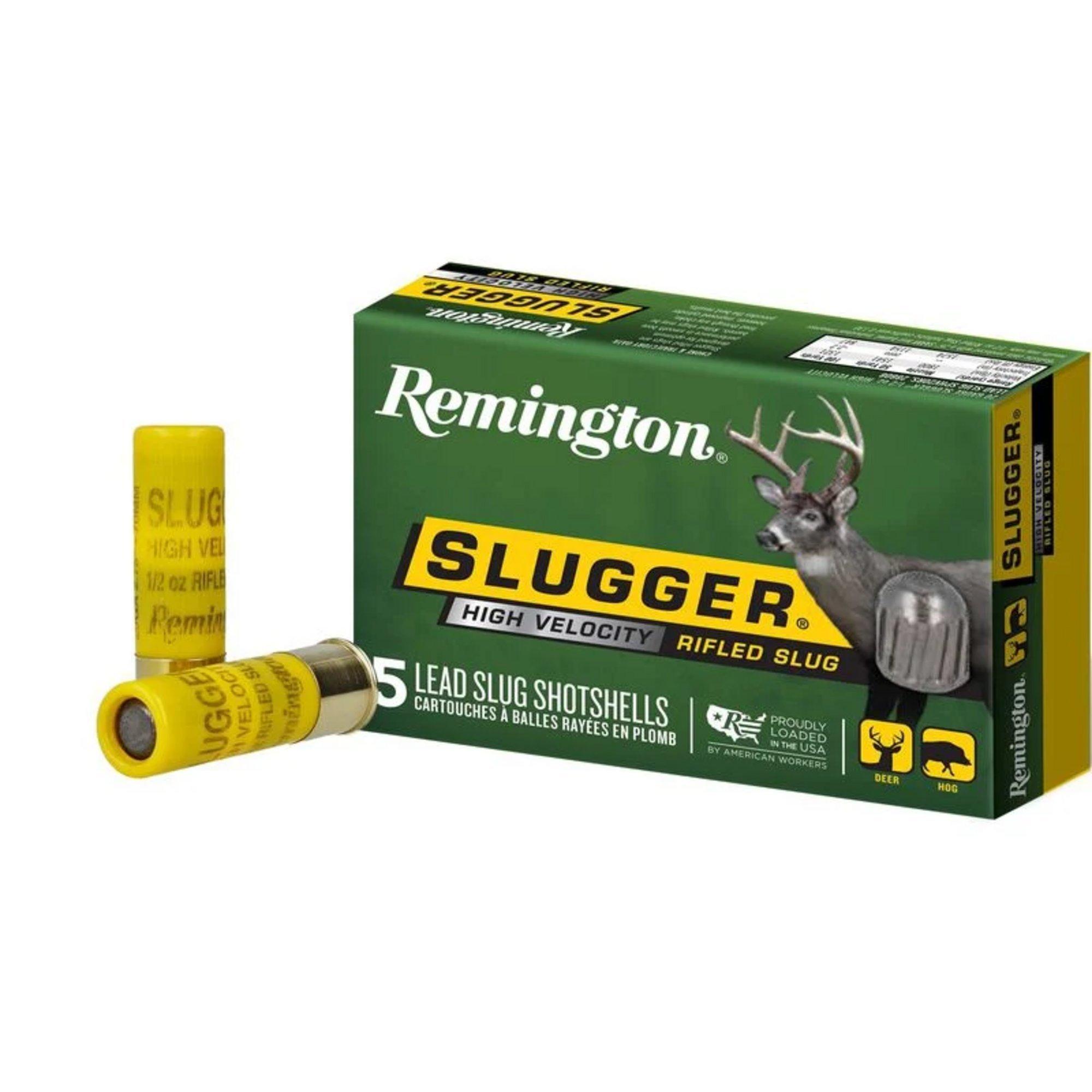 Remington Slugger High Velocity Rifled Slug 20 Gauge Shotshells 5 Round Box
