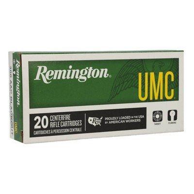 Remington UMC FMJ 300 AAC Blackout Rifle Ammunition 20 Round Box