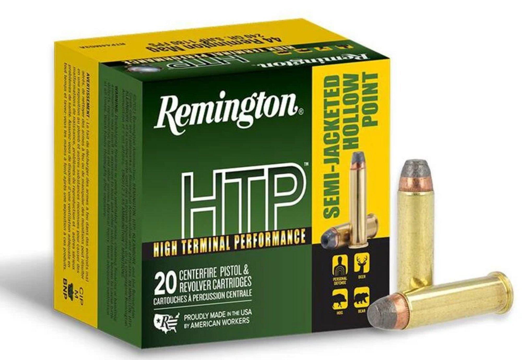 Remington High Terminal Performance 44 Remington Magnum Handgun Ammunition 20 Round Box