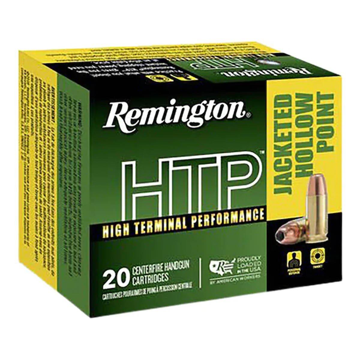 Remington HTP JHP 380 ACP Handgun Ammunition 20 Round Box