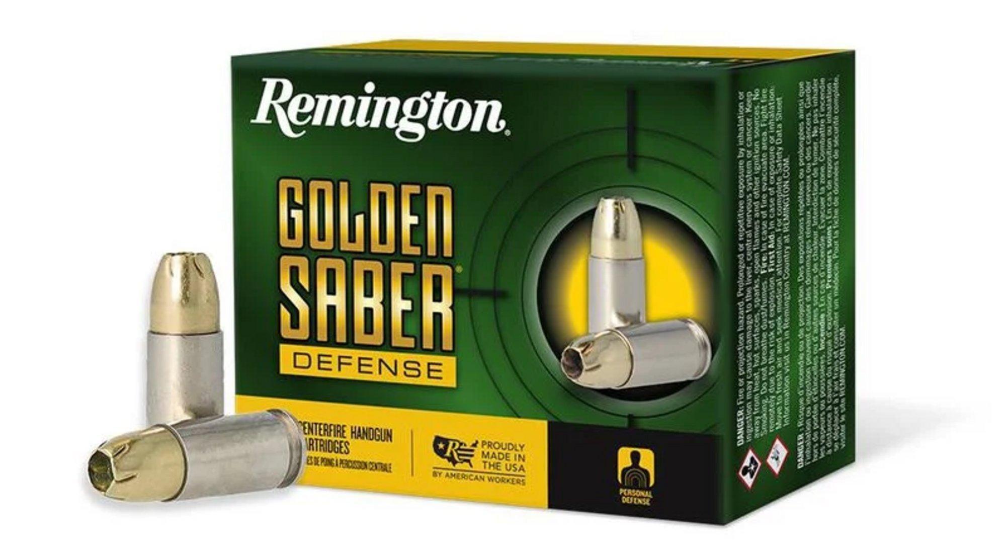 Remington Golden Saber Defense 9mm Handgun Ammunition 20 Round Box