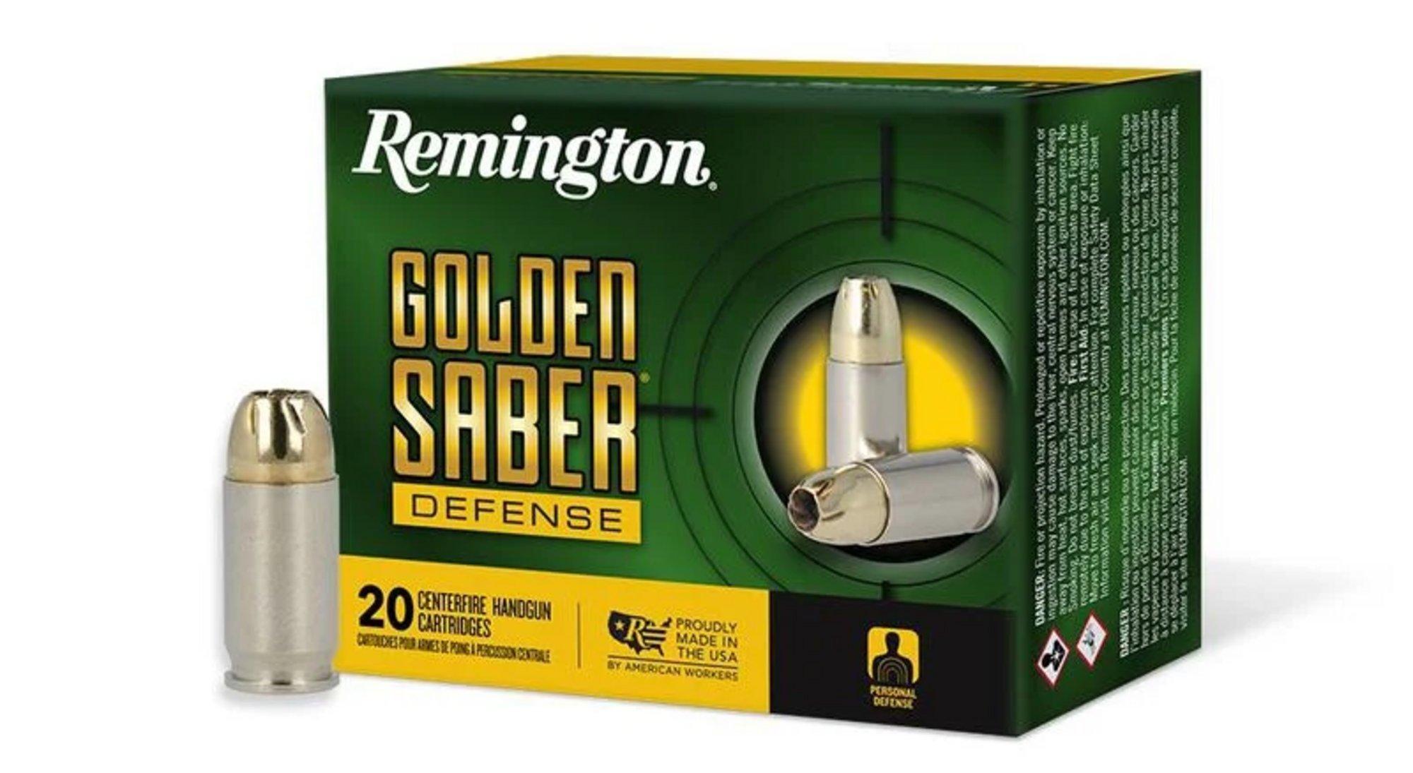 Remington Golden Saber Defense 380 ACP Handgun Ammunition 20 Round Box