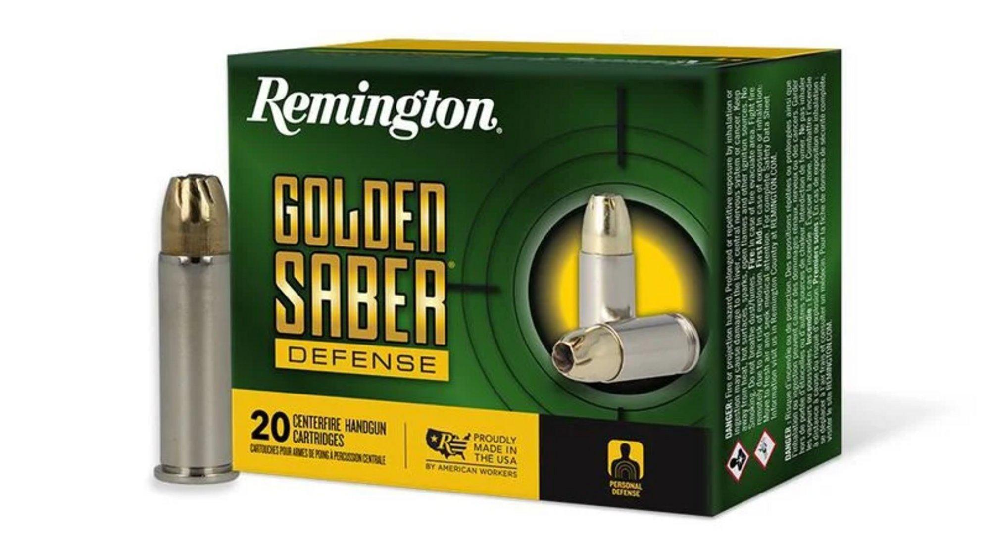Remington Golden Saber Defense 38 Special +P Handgun Ammunition 20 Round Box