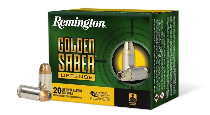 Remington Golden Saber Defense 45 ACP Handgun Ammunition 20 Round Box