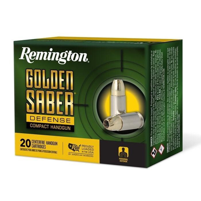 Remington Golden Saber Defense Compact 45 ACP Handgun Ammunition 20 Round Box