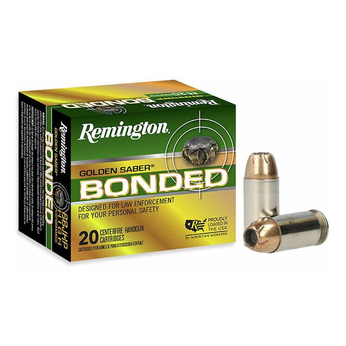 Remington Golden Saber Bonded JHP 45 ACP Handgun Ammunition 20 Round Box