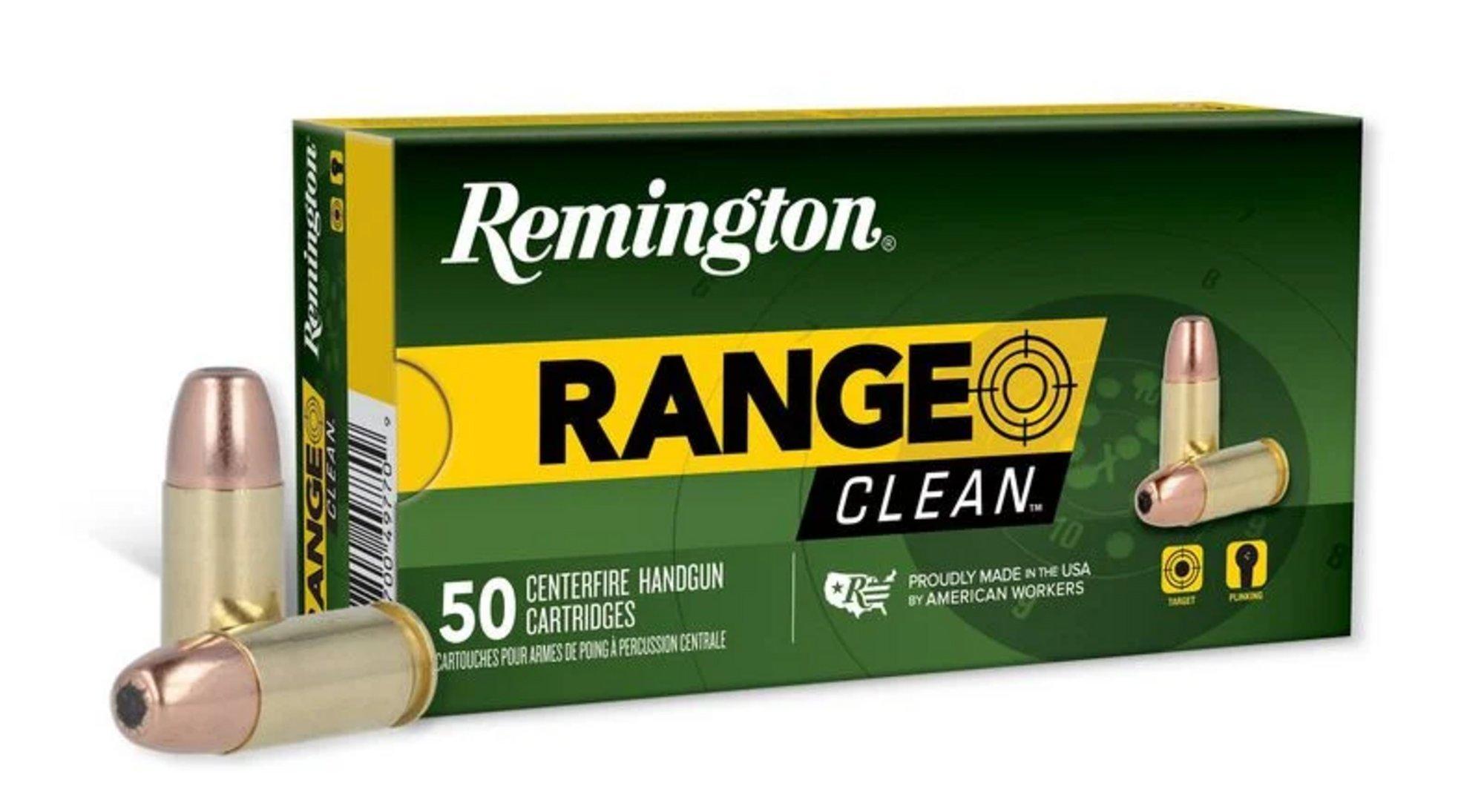 Remington Range Clean 9mm Handgun Ammunition 50 Round Box
