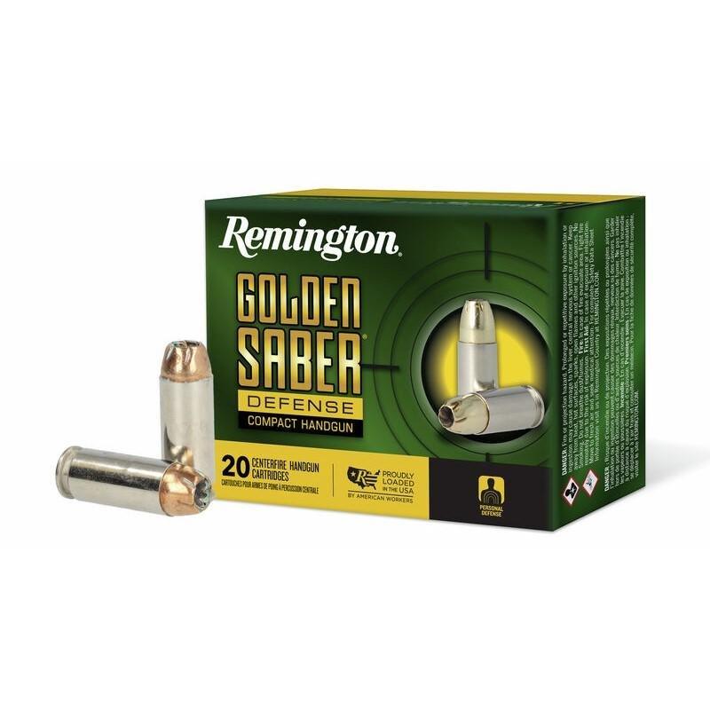 Remington Golden Saber Defense Compact 10mm Auto Handgun Ammunition 20 Round Box