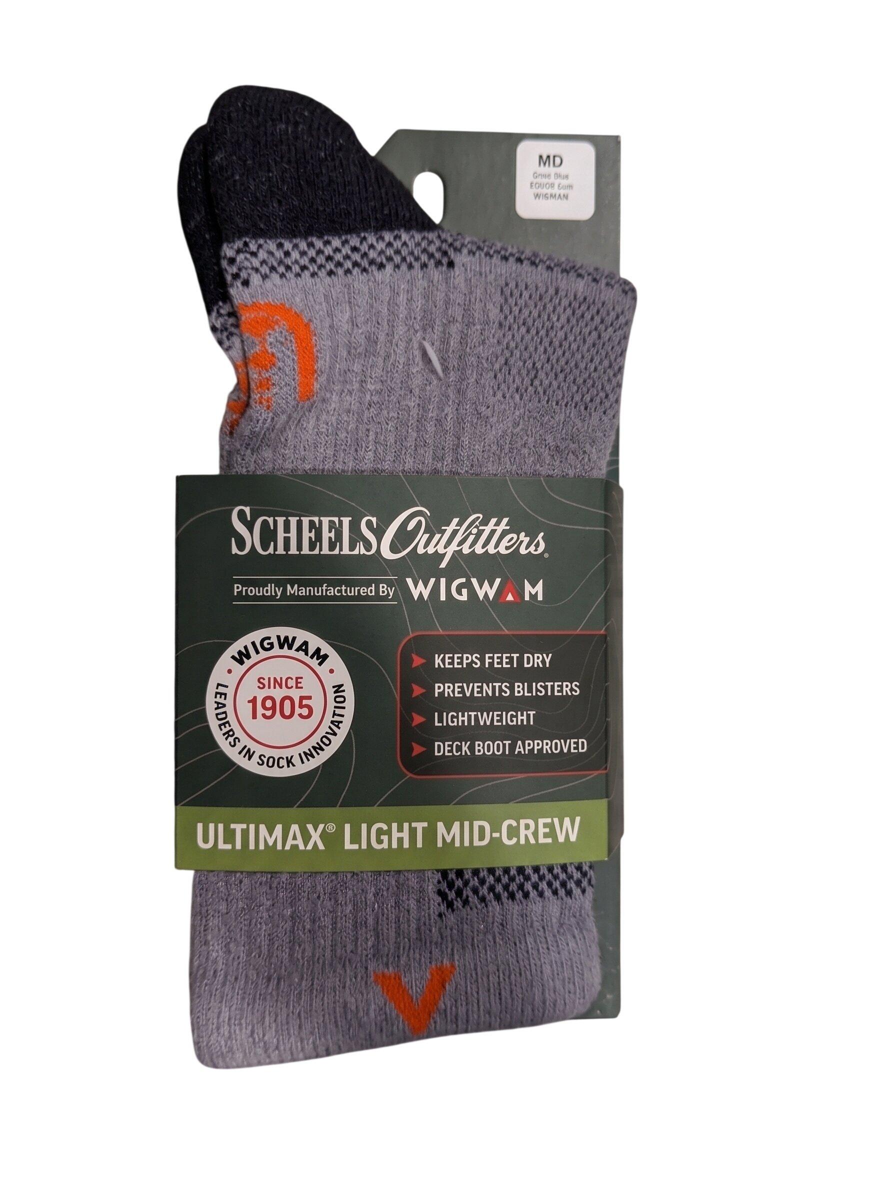Men's Scheels Outfitters by Wigwam Ultimax Lightweight Mid Crew Mid Calf Socks - Scheels Outfitters by Wigwam