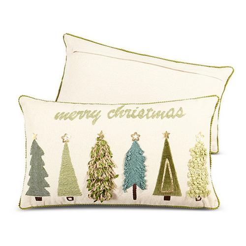 RAZ Imports 24" Merry Christmas Tree Pillow - Primary Image