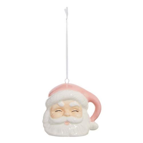 RAZ Imports 3.5in Pink Santa Ornament