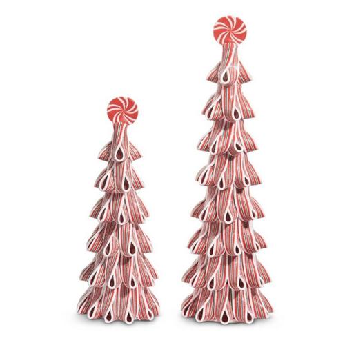 RAZ Imports Red and White Ribbon Candy Trees - Primary Image