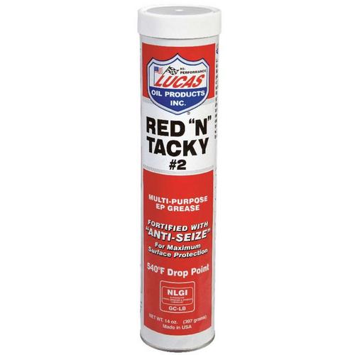 Lucas Oil Products Red "N" Tacky #2 Red Lithium Grease - 14 oz - Primary Image