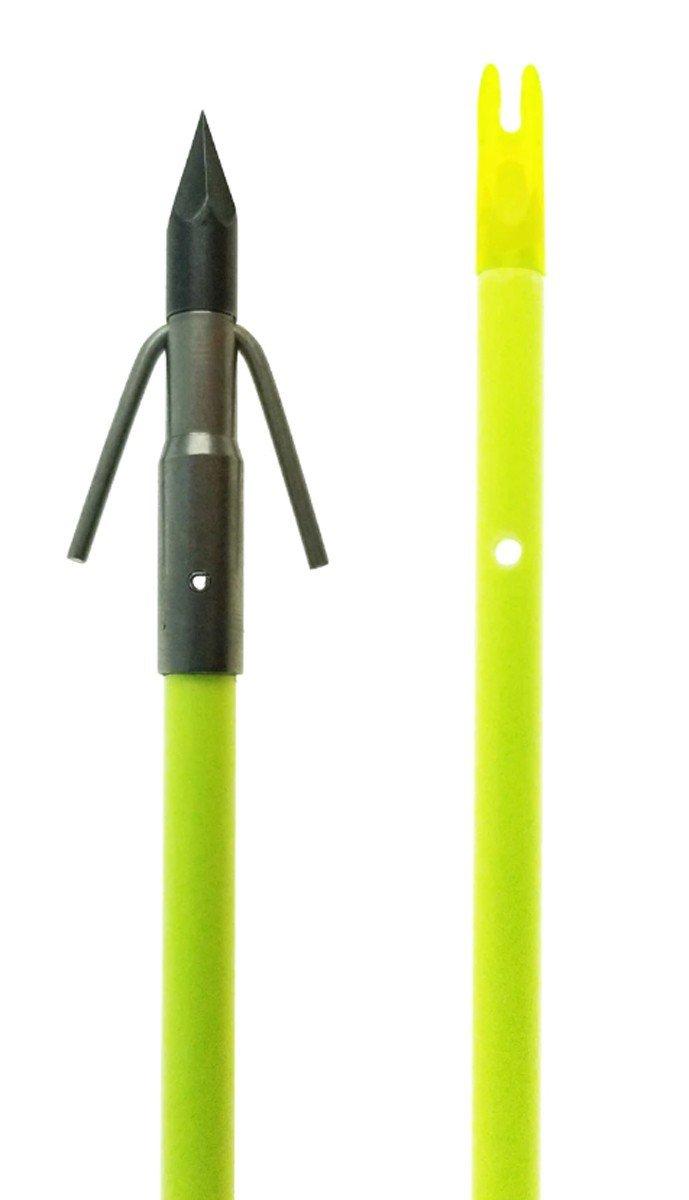Muzzy Classic Chartruse Bowfising Arrow with Carp Point
