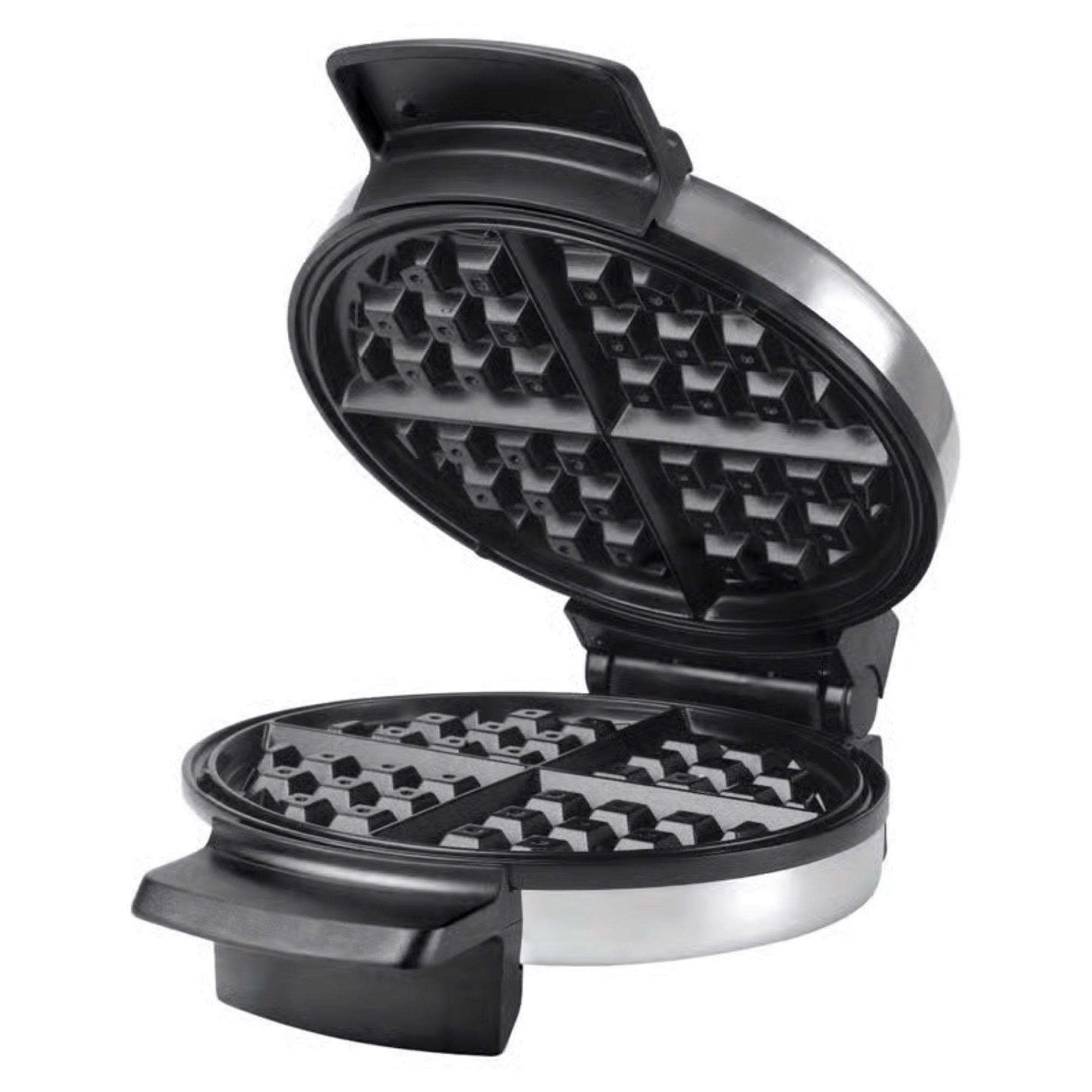 Black+Decker 4-Waffle Brushed Silver Stainless Steel Belgian Waffle Maker - Black+Decker