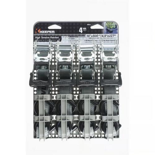 Keeper 1 in x 15 ft 500 lb Tie Down Strap - 4 Pack - Primary Image