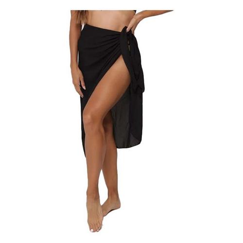 Women's J Valdi Long Solid Sarong Swim Cover Up - Primary Image