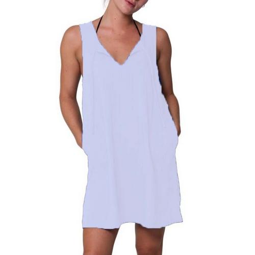 Women's J Valdi Plus Size Cancun Lace Neck Big Dress Swim Cover Up - Primary Image