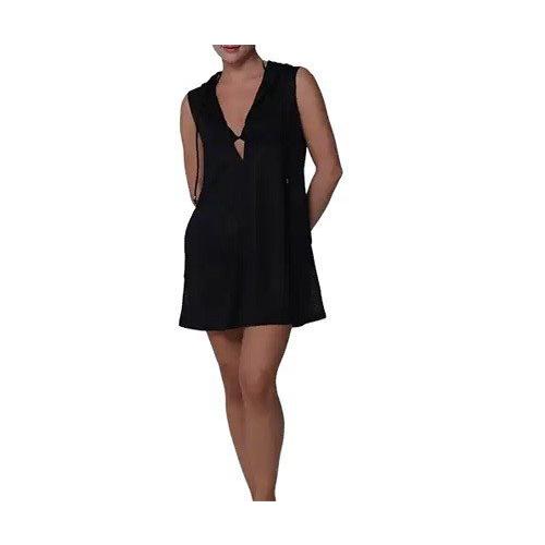 Women's J Valdi Plus Size Key West Sleeveless Full Zip Hoodie Dress Swim Cover Up - Primary Image
