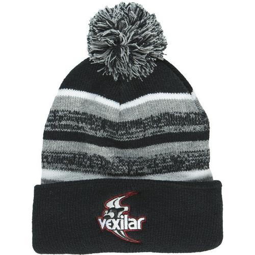Vexilar Fleece-Lined Black/Gray Pom Beanie - Primary Image