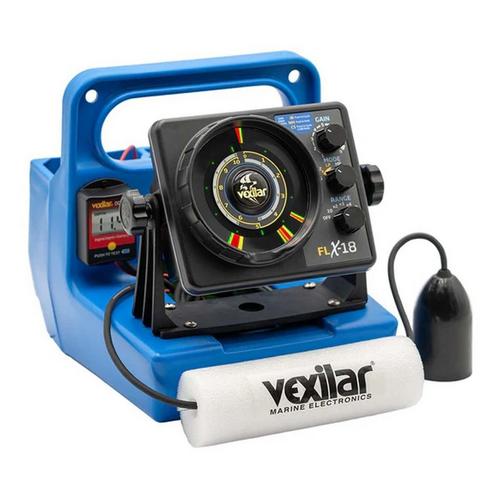 Vexilar FLX-18 Genz Pack DD-100 Ice Fishing Flasher with 12 Degree Ice-Ducer and and SLA Battery