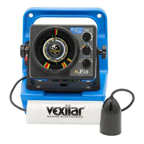Vexilar FLX-18 Genz Pack DD-100 Ice Fishing Flasher with 12 Degree Ice-Ducer and and SLA Battery