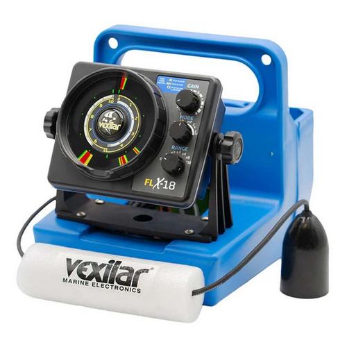 Vexilar FLX-18 Genz Pack DD-100 Ice Fishing Flasher with 12 Degree Ice-Ducer and and SLA Battery