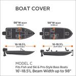 Classic Accessories All Seasons Boat Cover Model C - Thumbnail 3 of 9