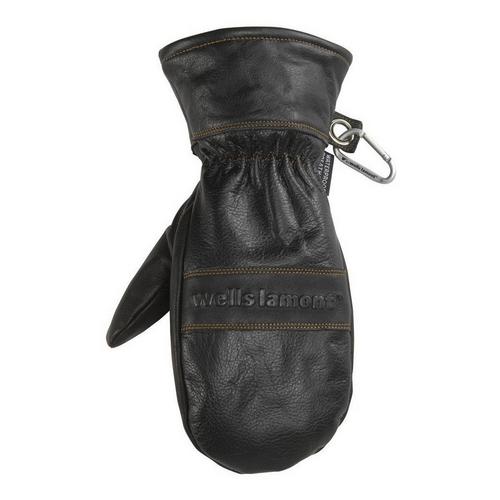 Men's Wells Lamont Hydrahyde Black Goatskin Mittens - Primary Image