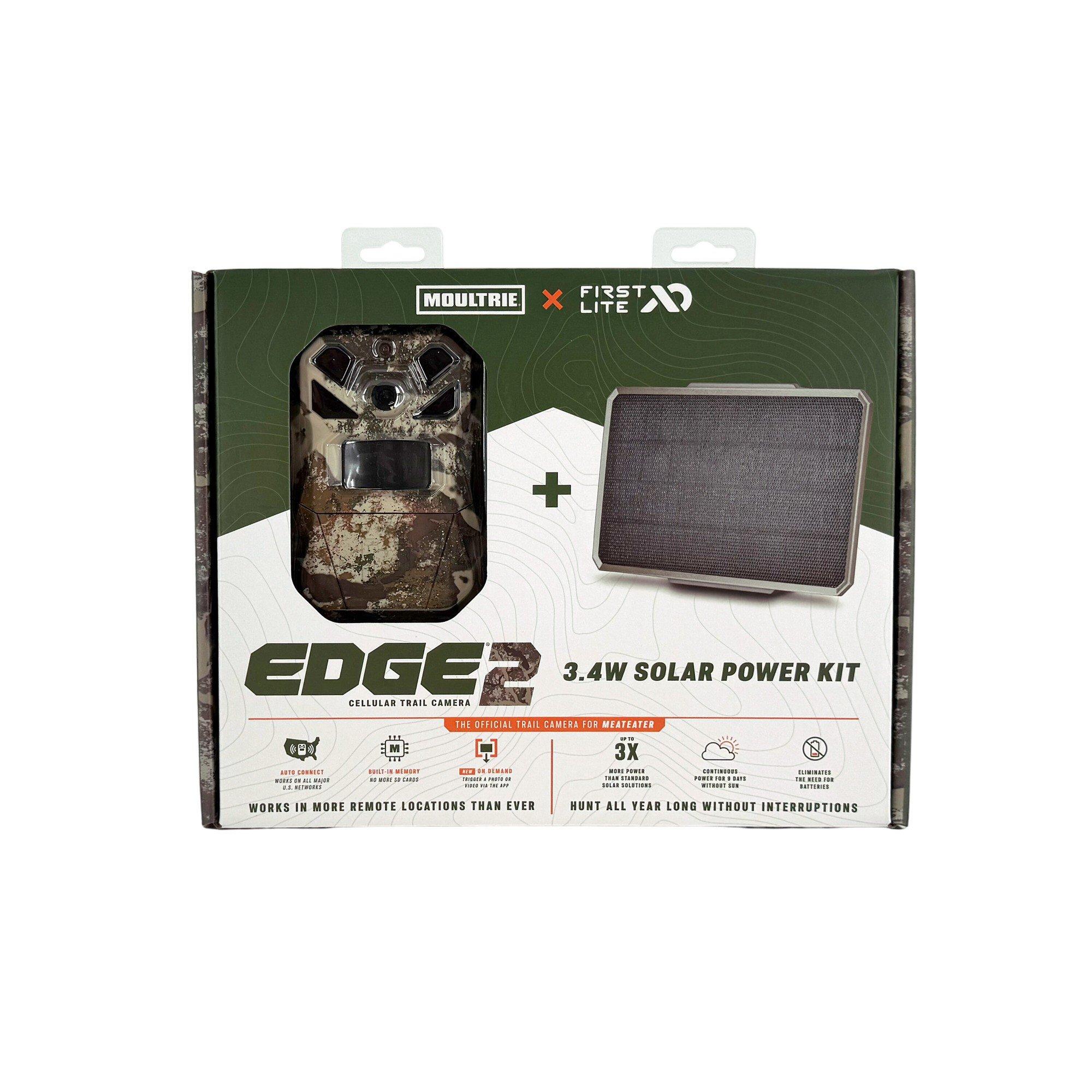 Moultrie Edge 2 + 3.4W Solar Power Pack Bundle - Moultrie
