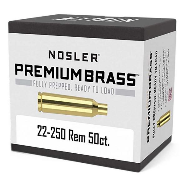 NOSLER Custom Premium Unprimed Brass Rifle Cartridge Cases