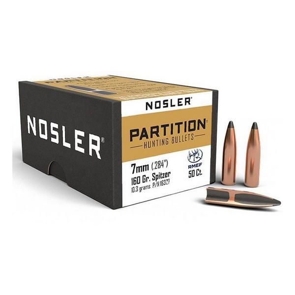 NOSLER Partition 28 Caliber Hunting Rifle Bullets