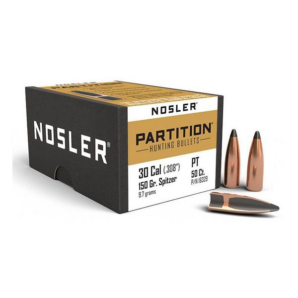 NOSLER Partition 30 Caliber Hunting Rifle Bullets