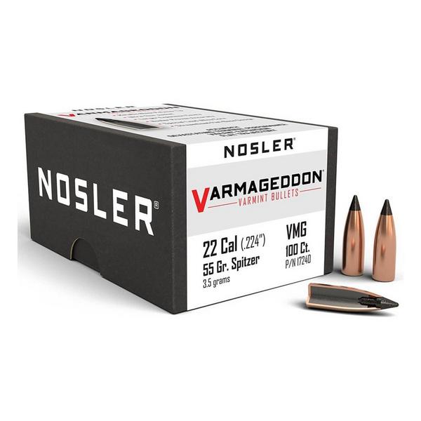 Nosler Tipped Varmageddon 22 Caliber (.224) Rifle Bullets