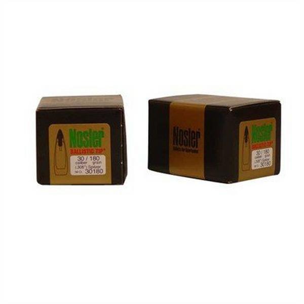 Nosler 30 Caliber 180 Grain Ballistic Tip Hunting Bullet 50 Count