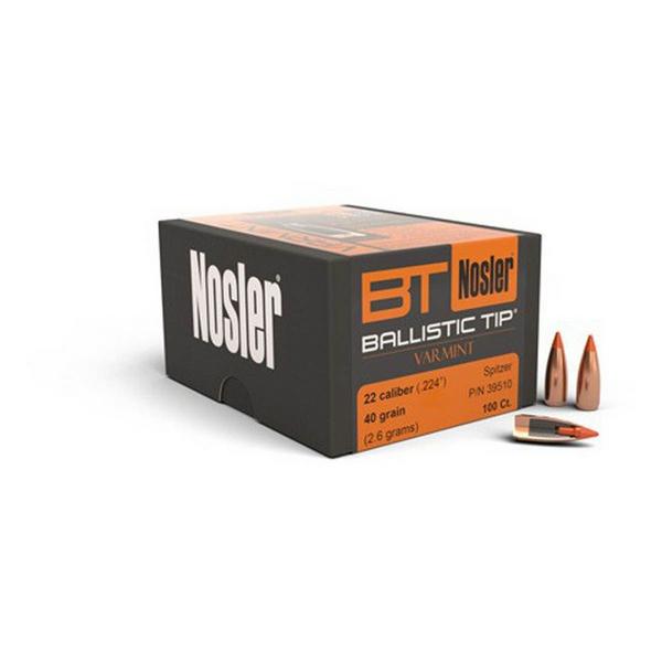 NOSLER Ballistic Tip Varmint 22 Caliber (.224) Rifle Bullets