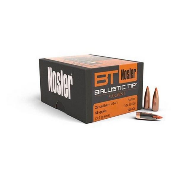 Nosler Ballistic Tip Varmint 22 Caliber (.224) Rifle Bullets