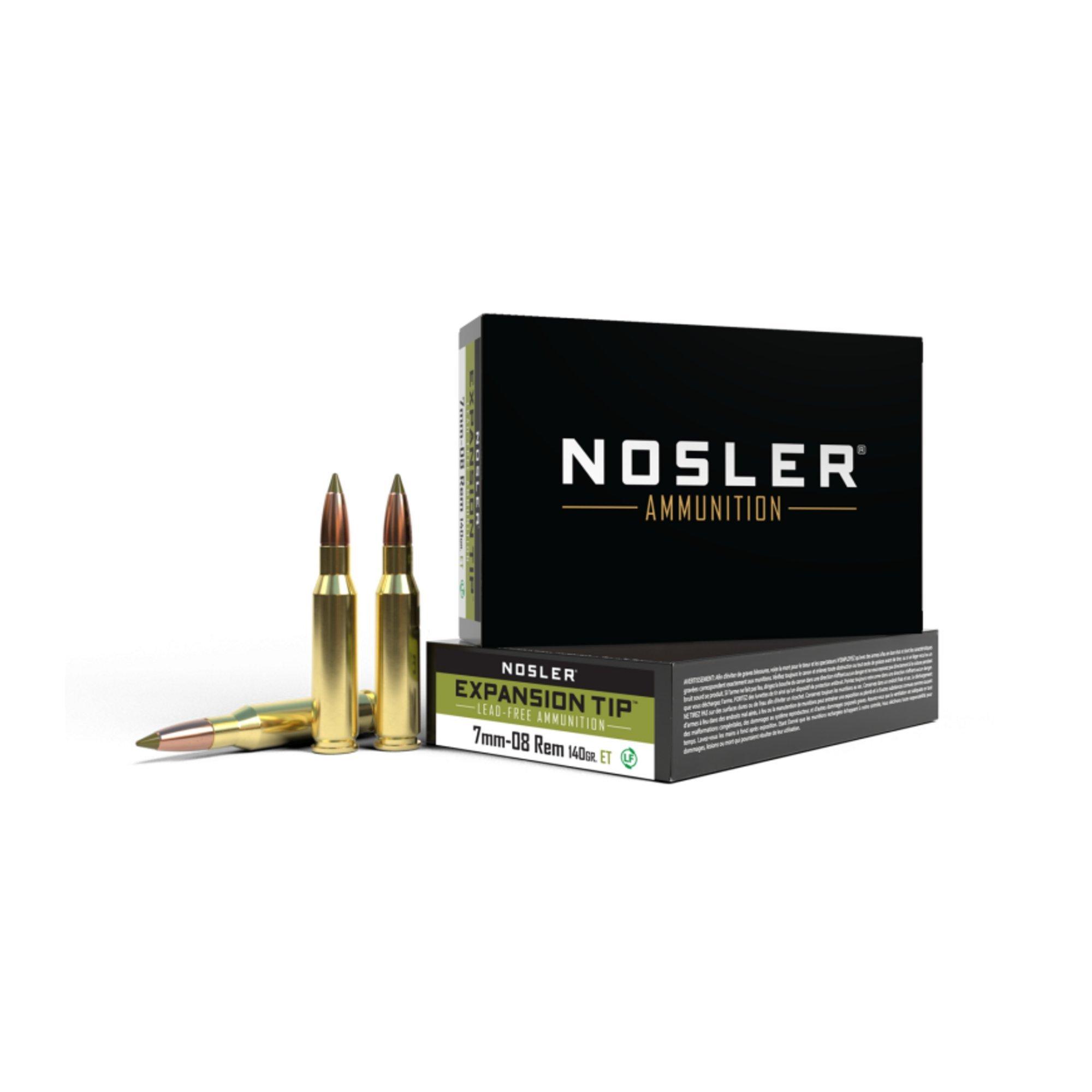 Nosler Expansion Tip 7mm-08 Remington Rifle Ammunition 20 Round Box