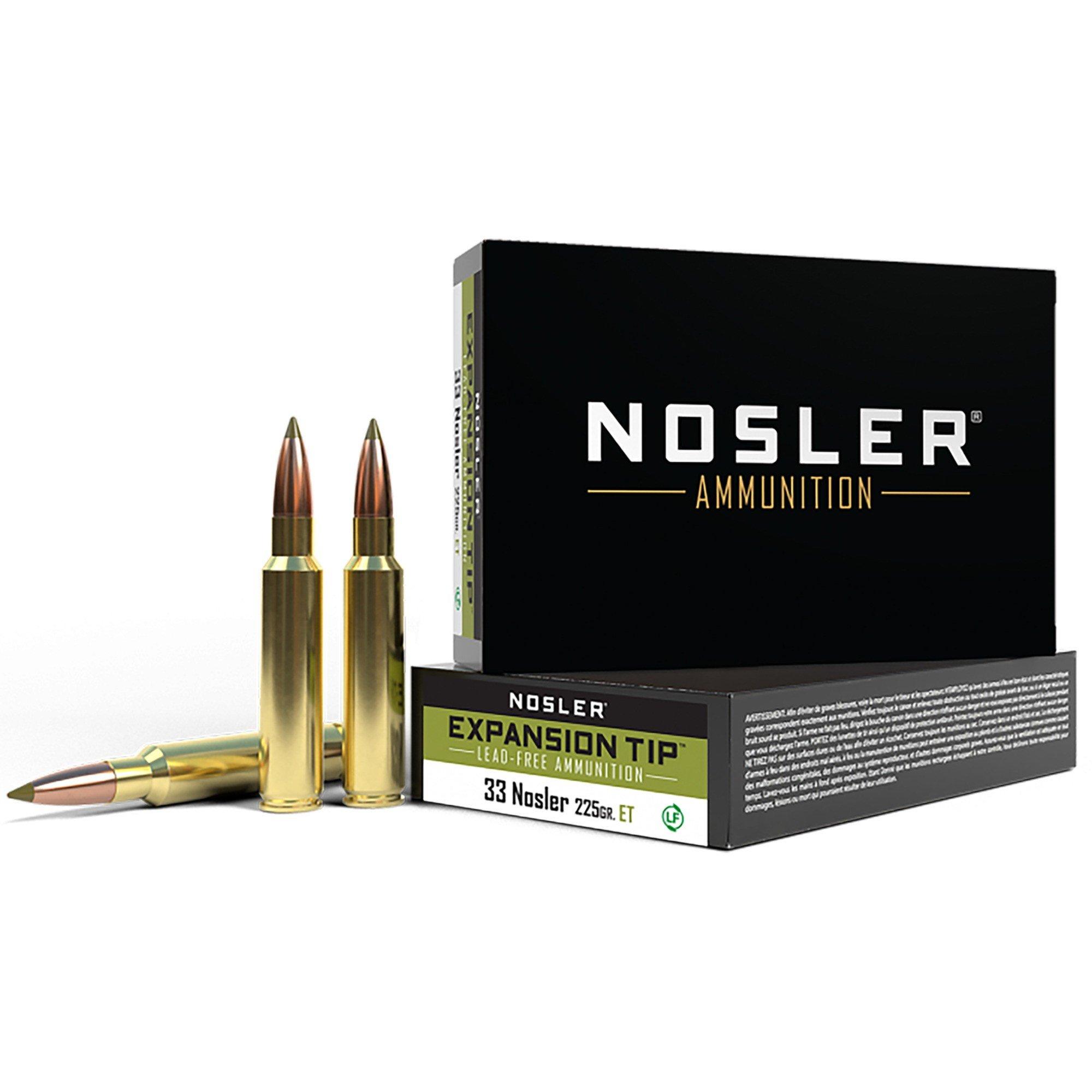 Nosler Expansion Tip 33 Nosler Rifle Ammunition 20 Round Box