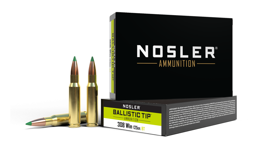 Nosler Ballistic Tip Hunting 308 Winchester Rifle Ammunition 20 Round Box