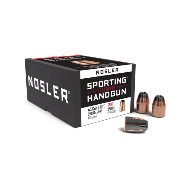 NOSLER Sporting Revolver 45 Caliber JHP Handgun Bullets