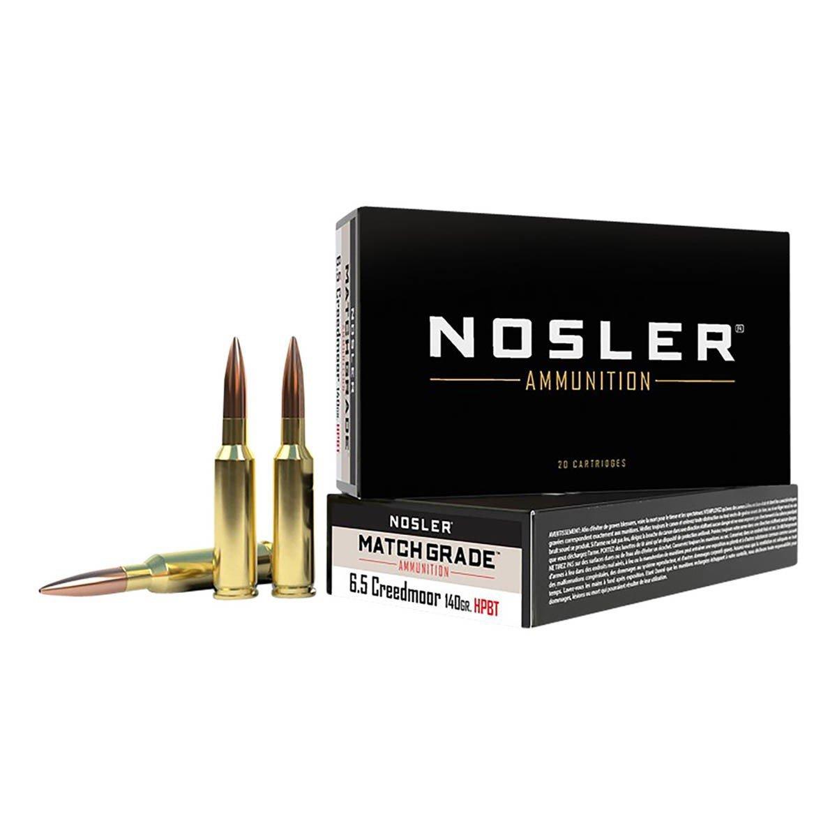 Nosler Custom Competition Match Grade 6.5 Creedmoor Rifle Ammunition 20 Round Box
