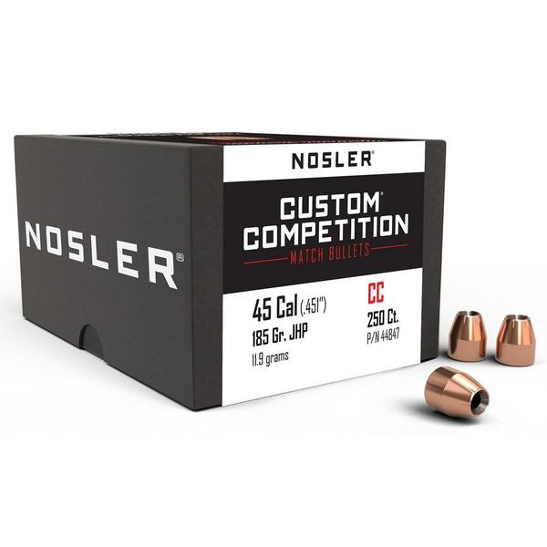 NOSLER Custom Competition 45 Caliber JHP Match Pistol Bullets