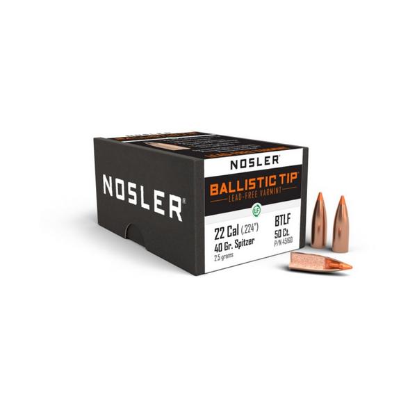 NOSLER Ballistic Tip Lead Free Varmint 22 Caliber Rifle Bullets